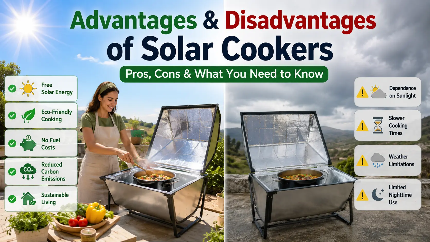 Advantages and Disadvantages of Solar Cookers