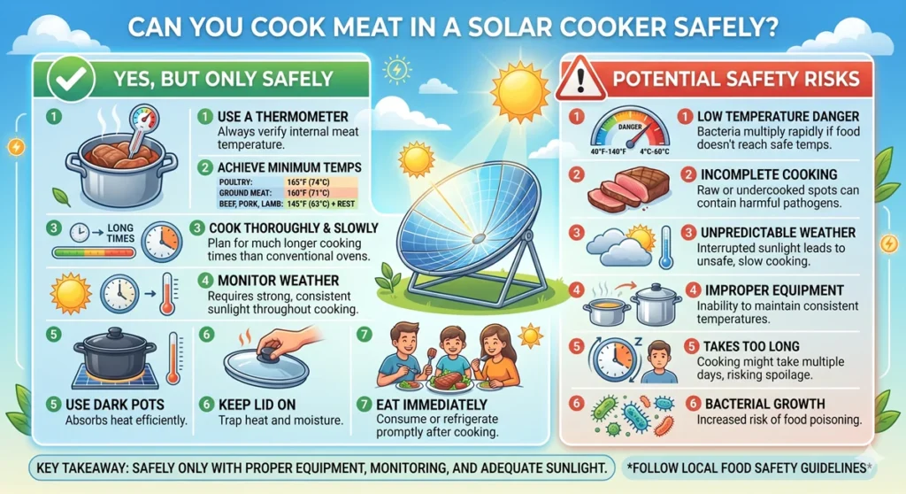 Can You Cook Meat in a Solar Cooker Safely chart