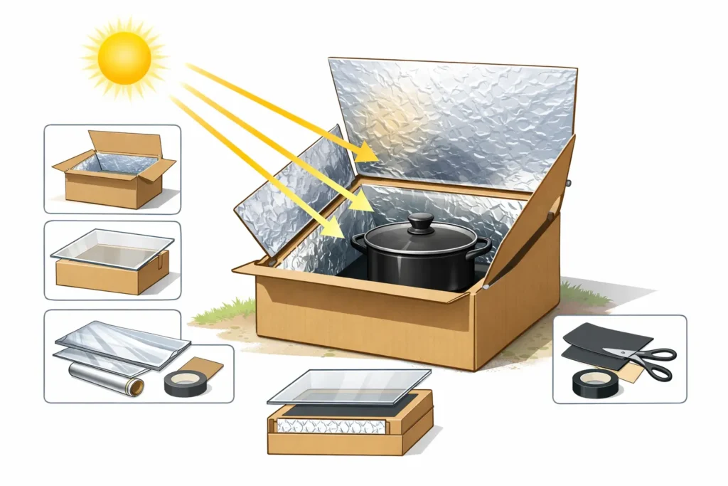 DIY Solar Cookers -Add the Transparent Cover
