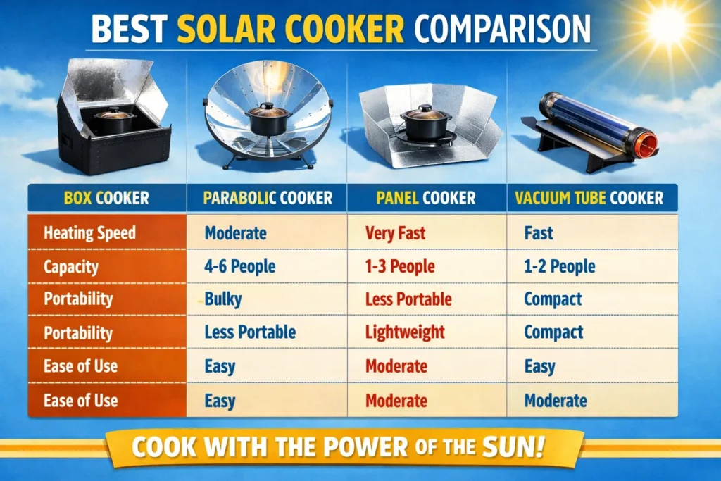 best solar cooker comparison