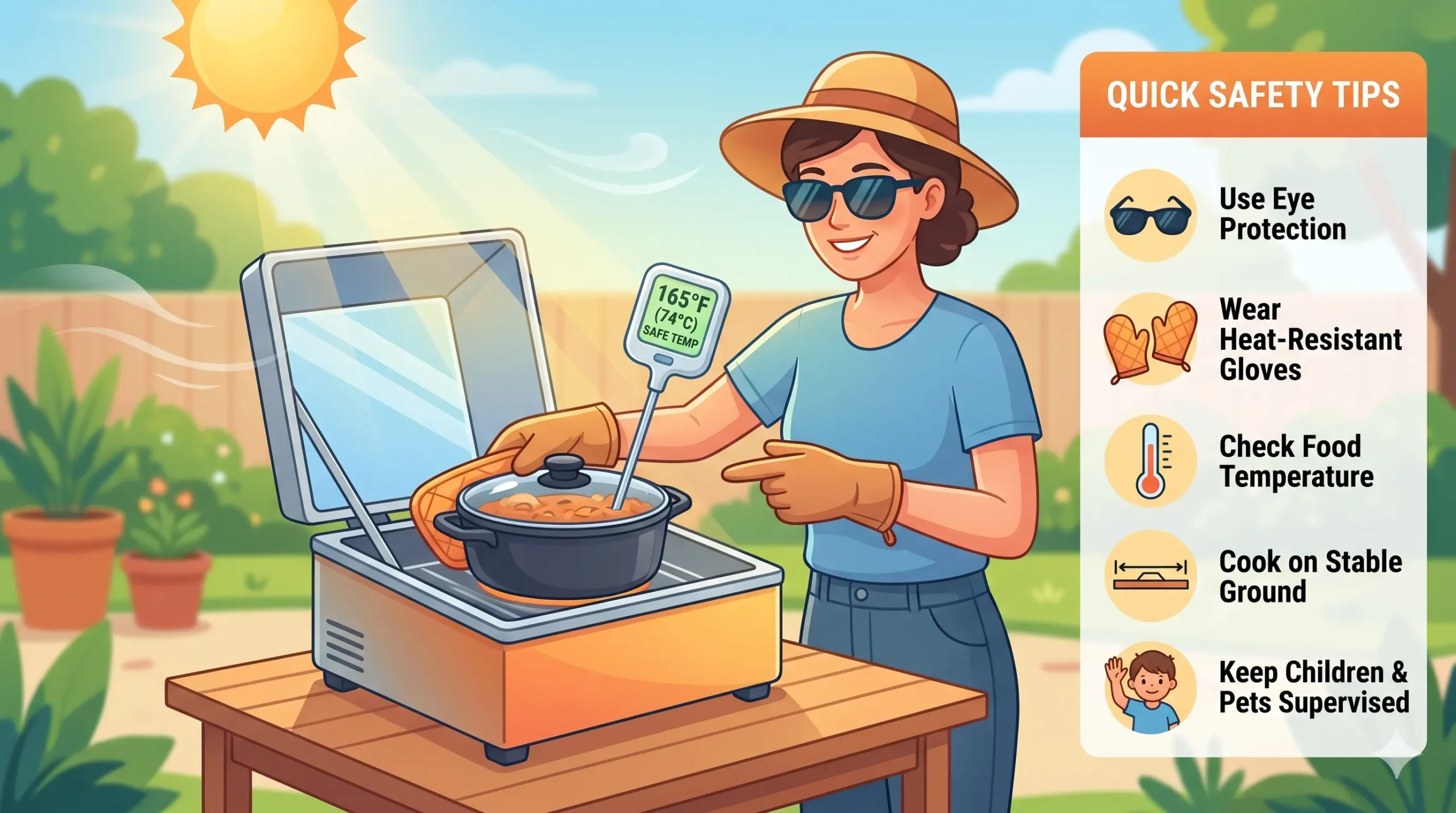 How to Use a Solar Cooker Safely