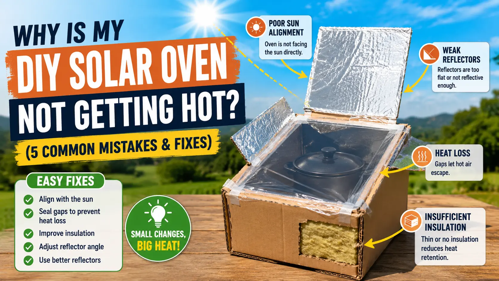 DIY Solar Oven Not Getting Hot? 5 Common Mistakes & Fixes
