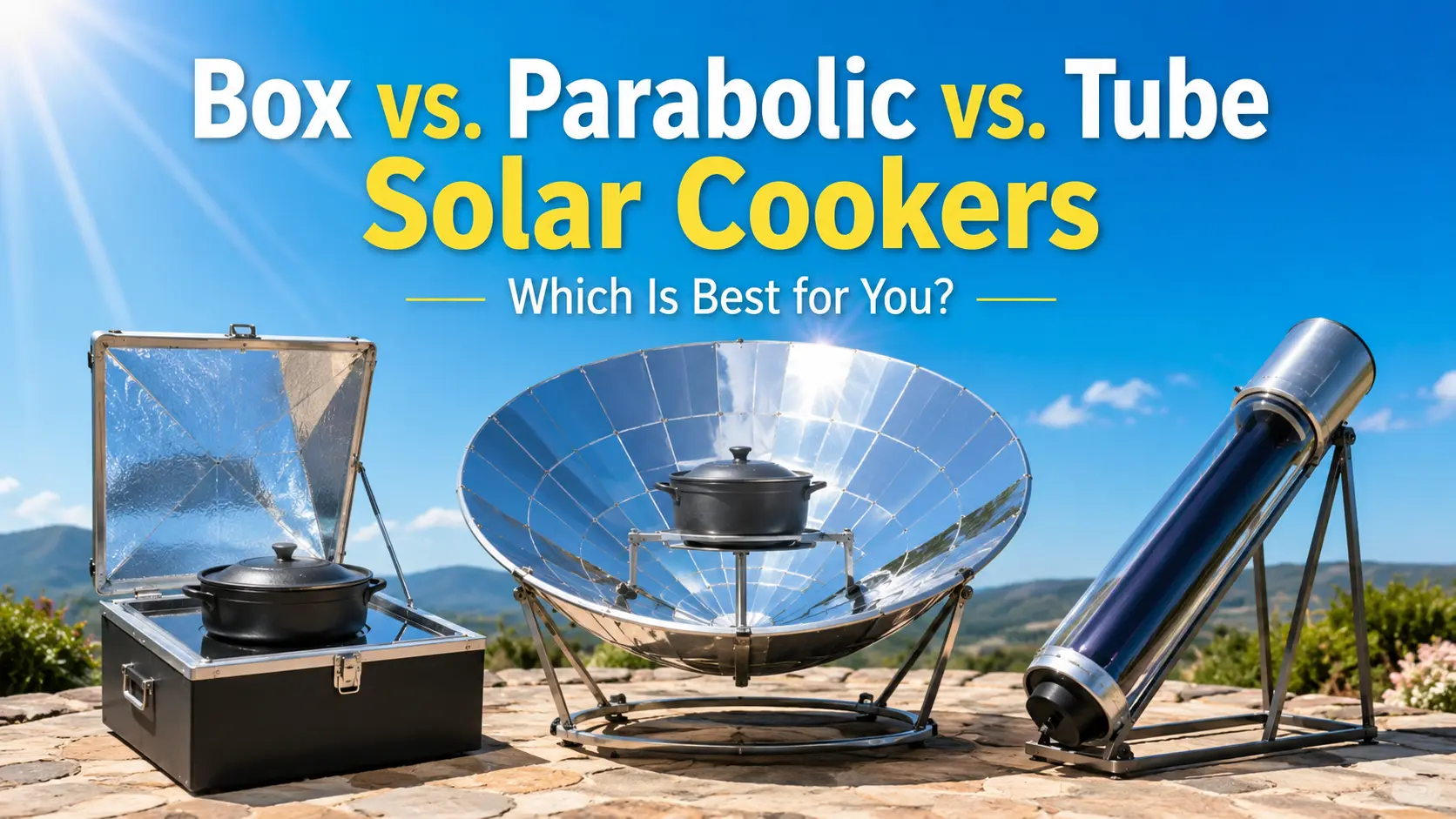 Box vs. Parabolic vs. Tube Solar Cookers: Which Is Best for You?